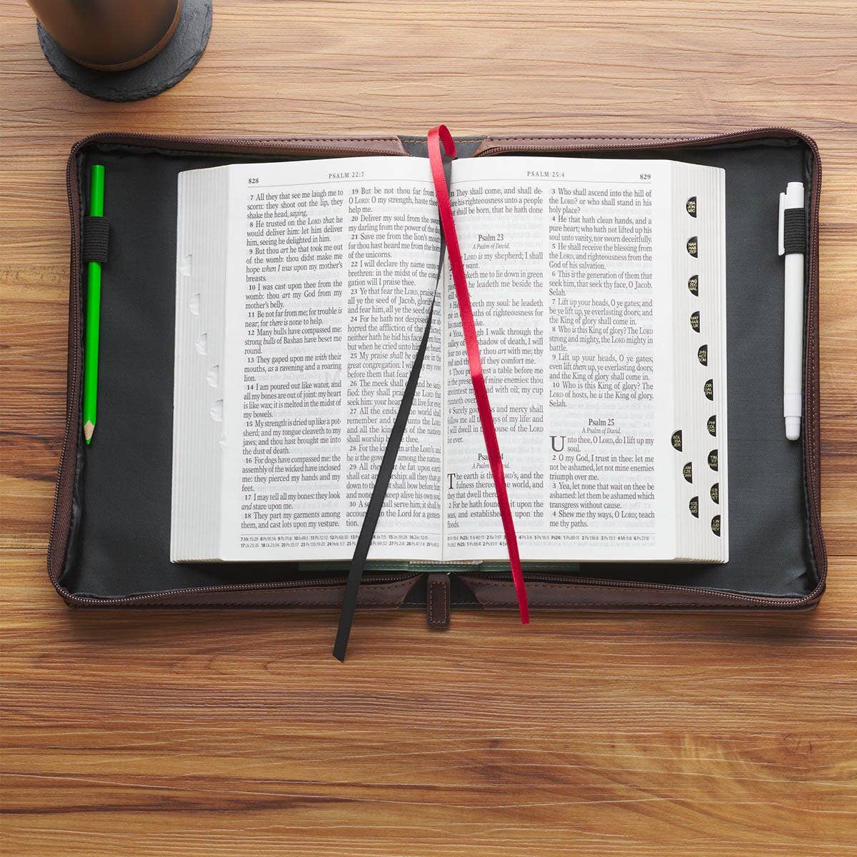 Bible Cover Classic Brown Faith Mountains Matt. 17:20