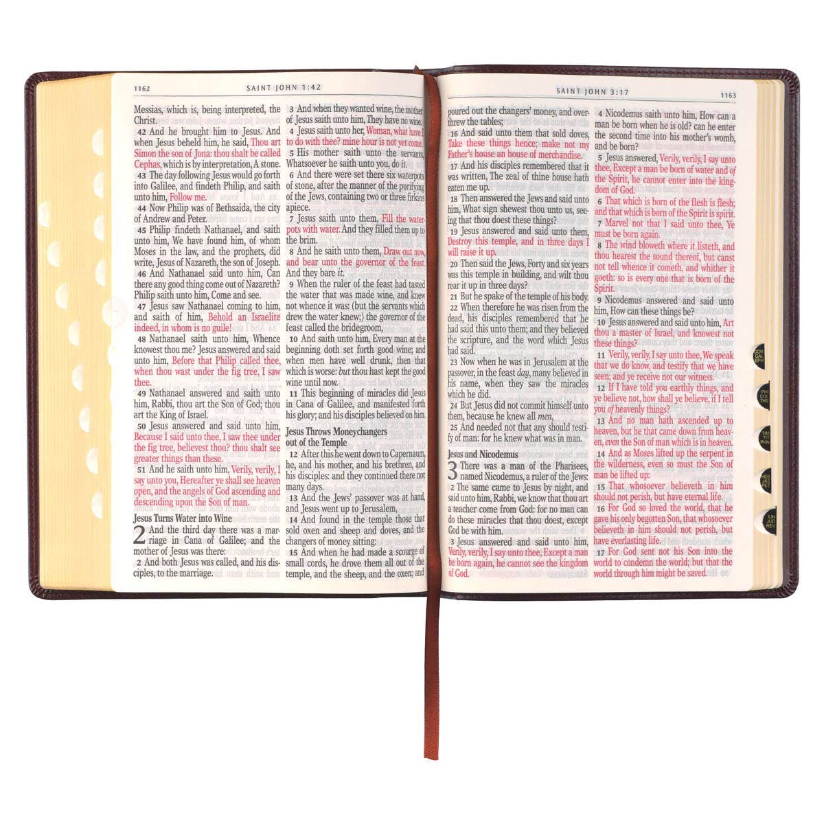 KJV Bible Giant Print Full-size Faux Leather, Dark Brown