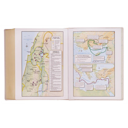 KJV Note-taking Bible LP Faux Leather HC, White Floral
