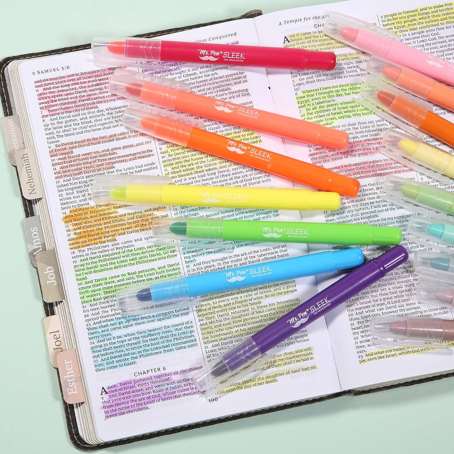 Gel Highlighters 16 Pack Vibrant Colors