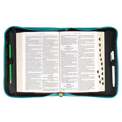 Bible Cover Fashion Teal Amazing Grace