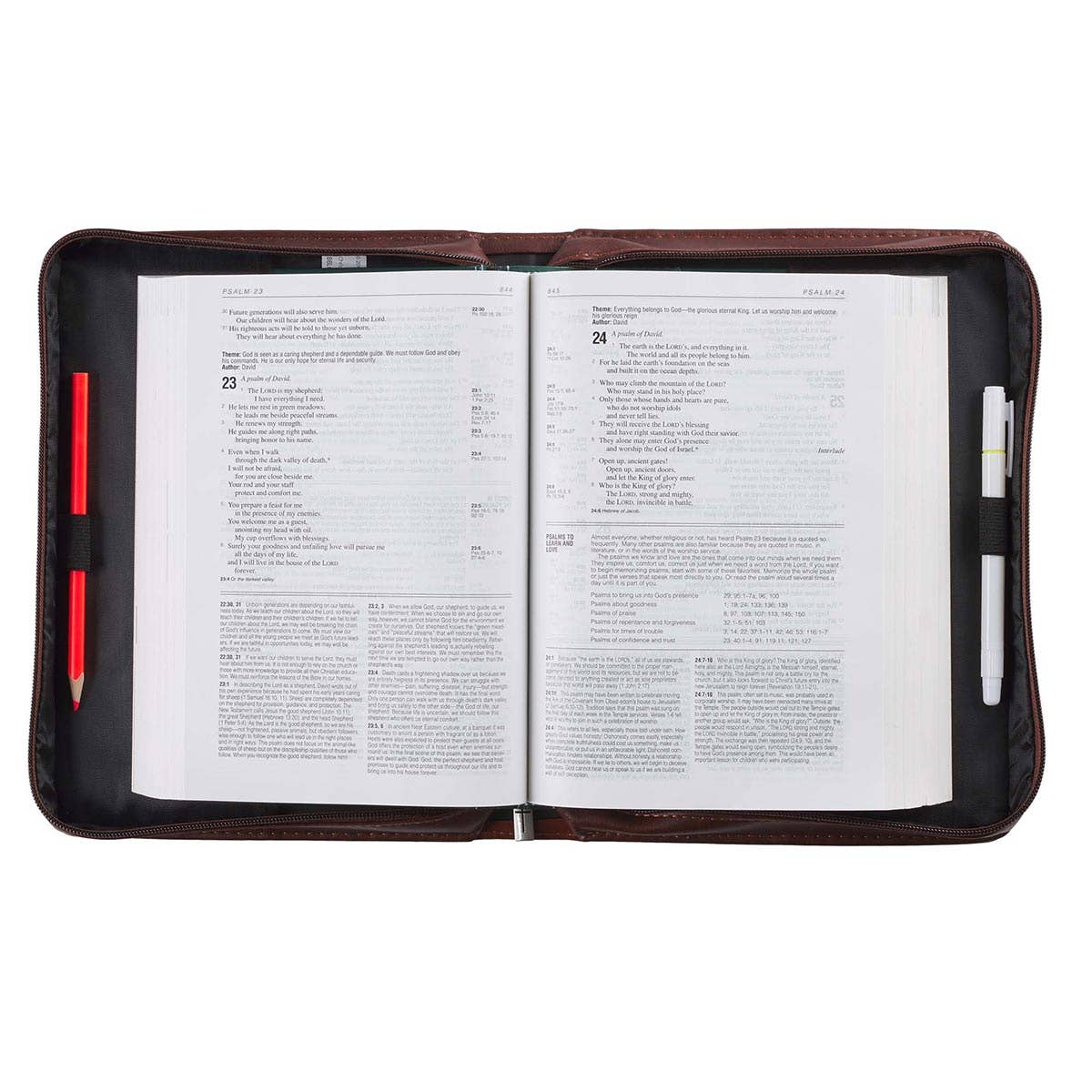 Bible Cover Classic Brown Two-tone Cross John 3:16