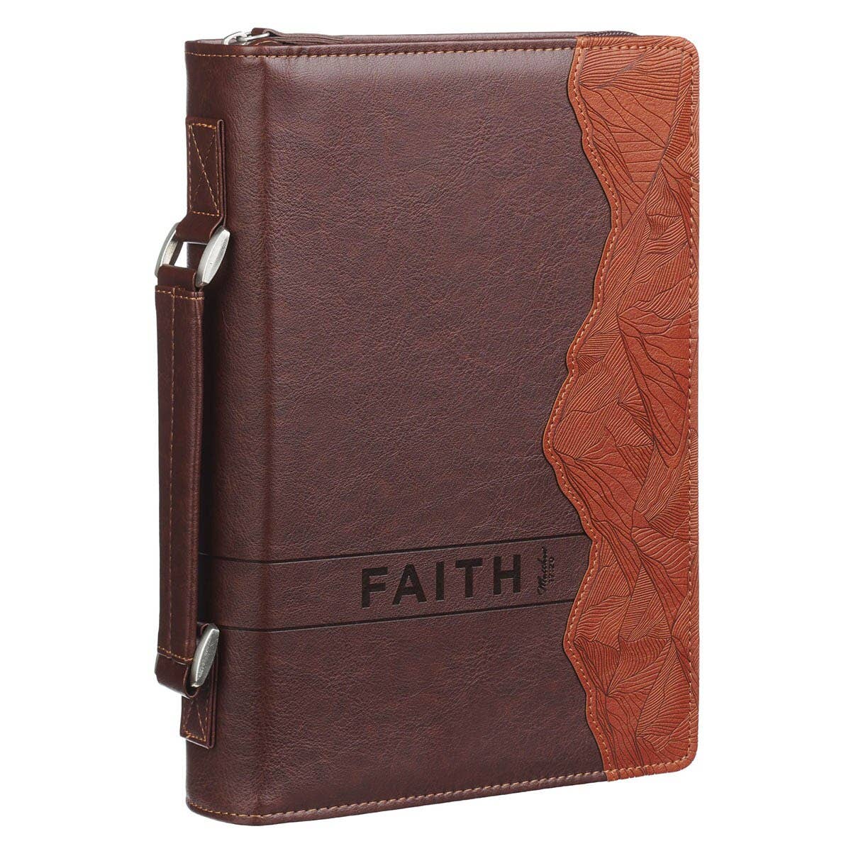 Bible Cover Classic Brown Faith Mountains Matt. 17:20