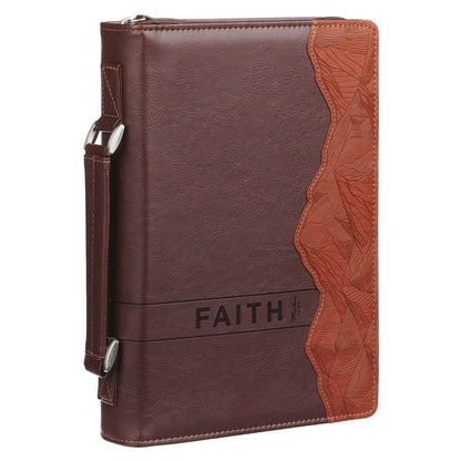 Bible Cover Classic Brown Faith Mountains Matt. 17:20