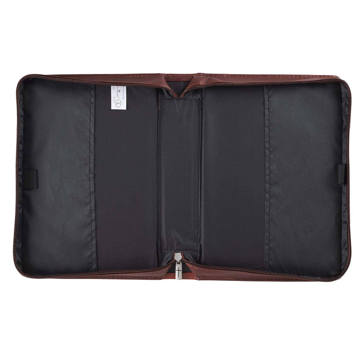 Bible Cover Classic Brown Two-tone Cross John 3:16