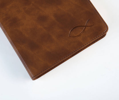 The KJV Study Bible [Chesnut Brown Fish]