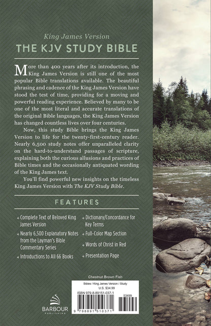 The KJV Study Bible [Chesnut Brown Fish]