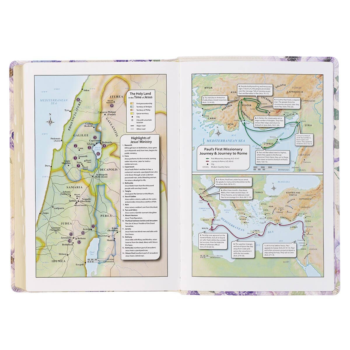KJV Bible Giant Print Full-Size Faux Leather, Floral