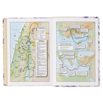 KJV Bible Giant Print Full-Size Faux Leather, Floral