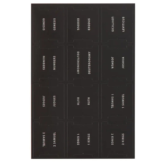 Bible Tabs Black with Silver Foil