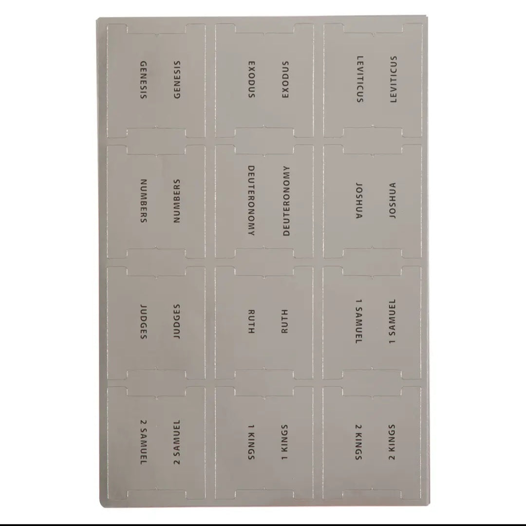 Bible Tabs Silver Foil with Back Print