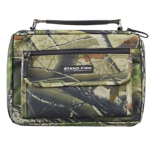 Bible Cover Organizer Camo Stand Firm 1 Cor. 16:13